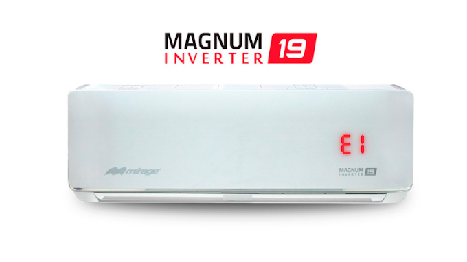 Código de error E1 aire acondicionado Mirage Magnum 19 Inverter